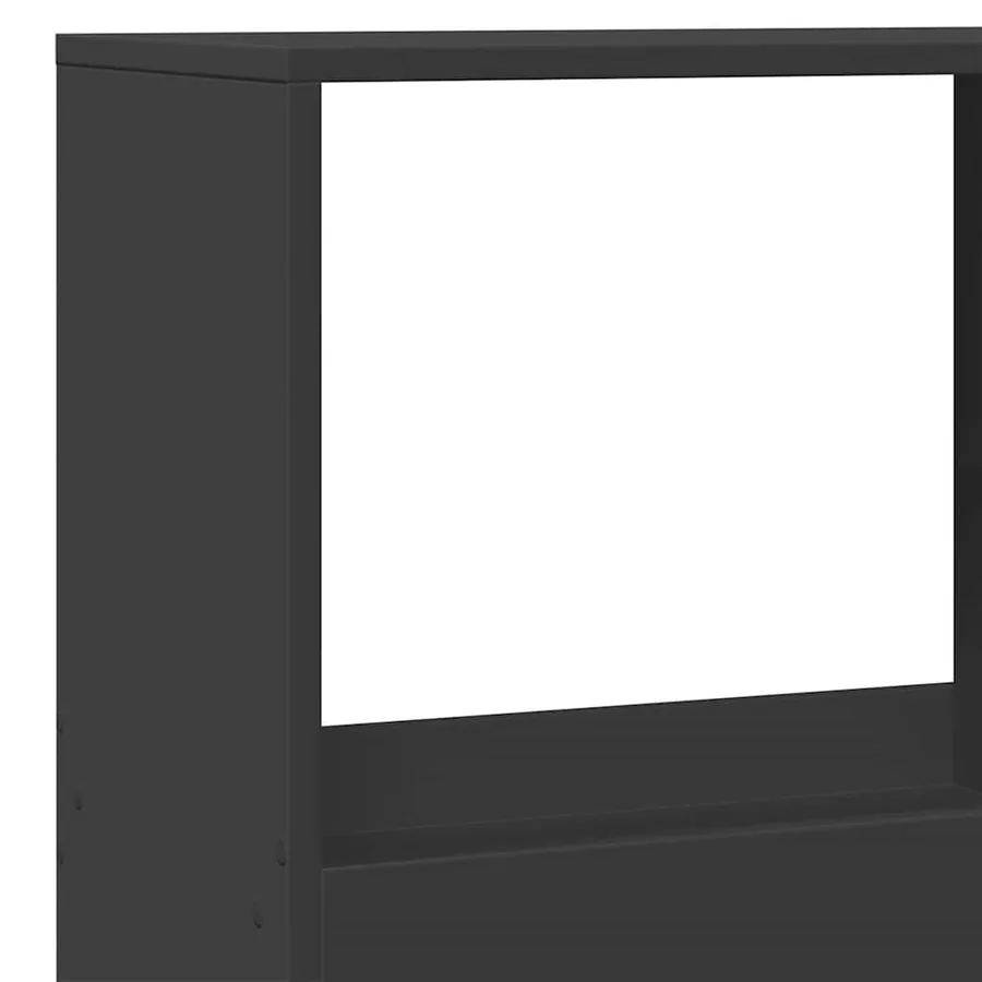 Cloison de séparation noir 100x33x175 cm bois ingénierie - 7