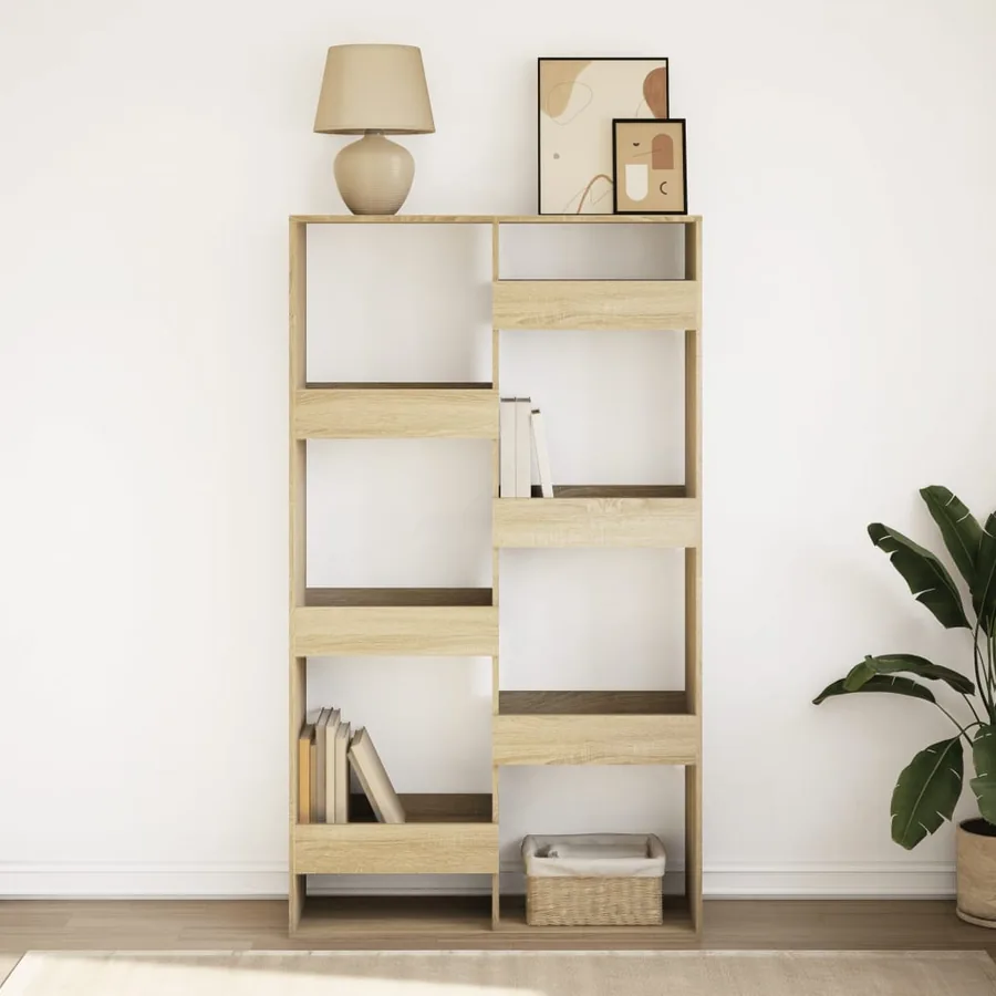 Bibliothèque chêne sonoma 100x33x175 cm bois d'ingénierie - 3