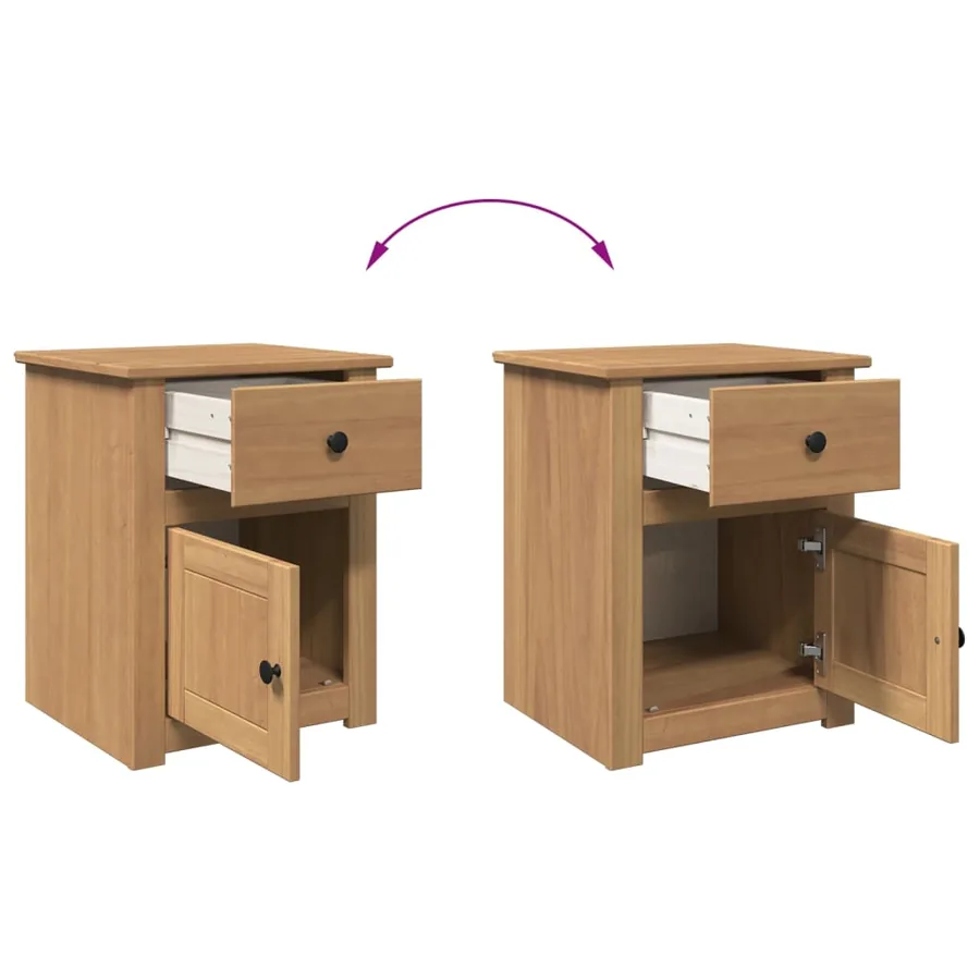 Table de chevet PANAMA 46x40x57 cm bois massif de pin - 8