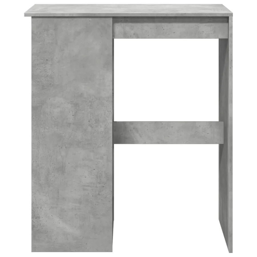 Table de bar avec étagères gris béton bois d'ingénierie - 4