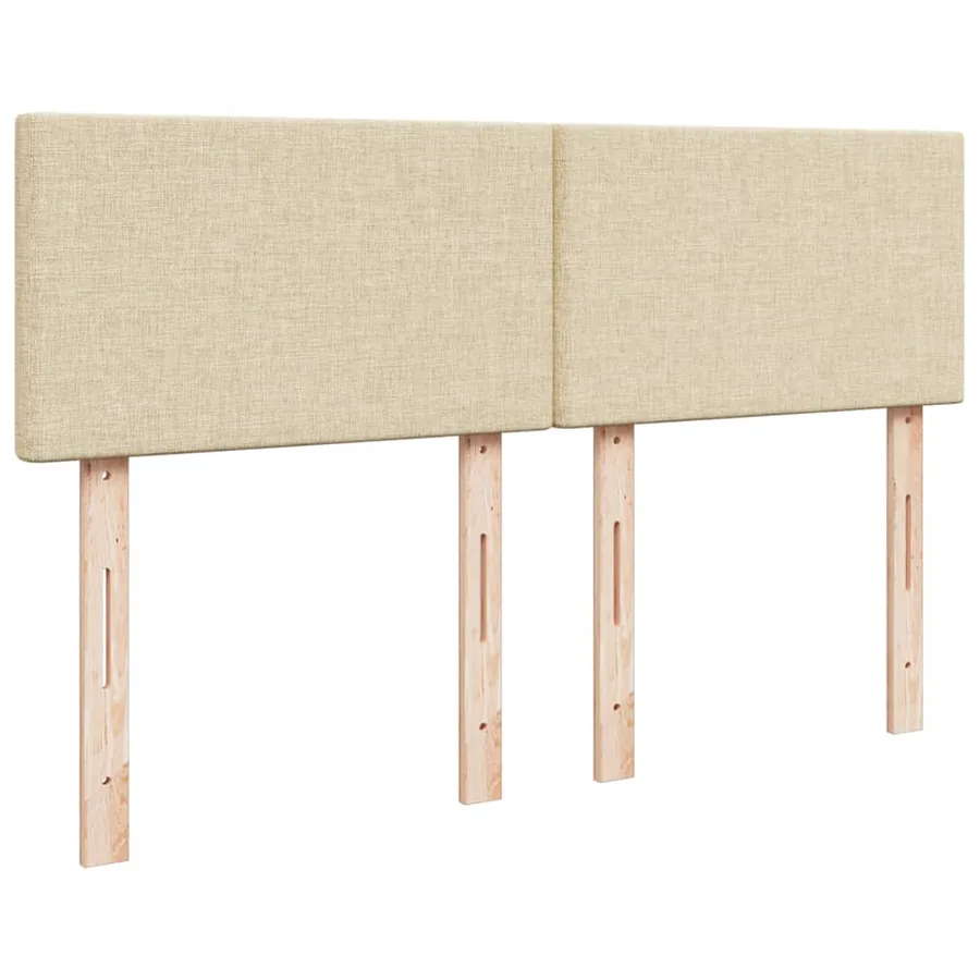 Sommier à lattes de lit avec matelas Crème 140x200 cm Tissu - 12