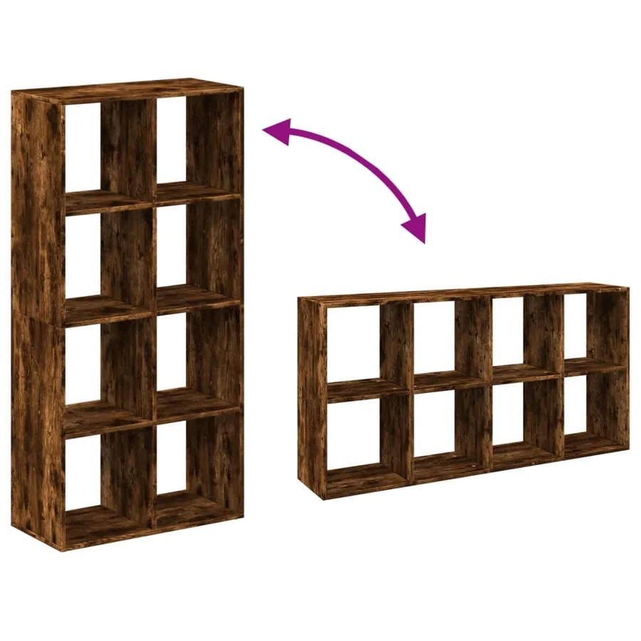 Étagère séparatrice de pièce chêne fumé 69,5x29x137,5 cm - 9