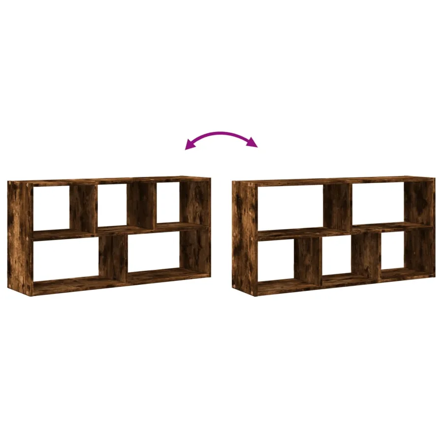 Étagère murale chêne fumé 100x25x50 cm bois d'ingénierie - 7