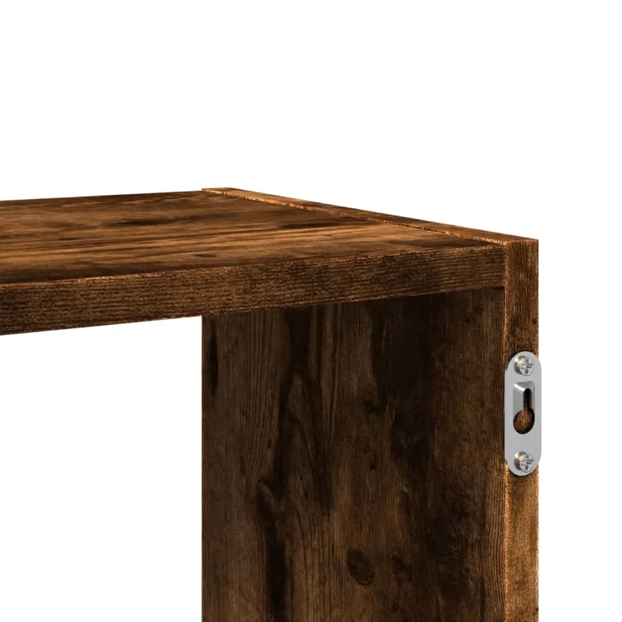 Étagère murale chêne fumé 100x25x50 cm bois d'ingénierie - 9