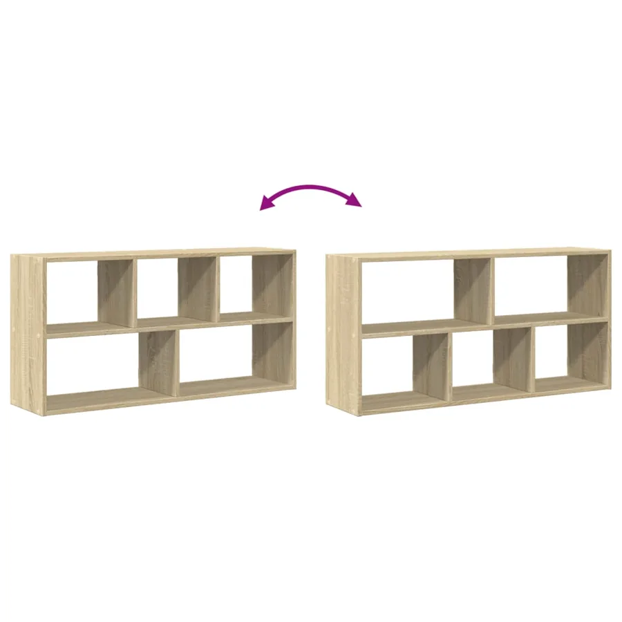 Étagère murale chêne sonoma 100x25x50 cm bois d'ingénierie - 7