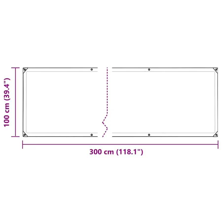 Couverture végétale avec œillets 1x3 m PVC - 10
