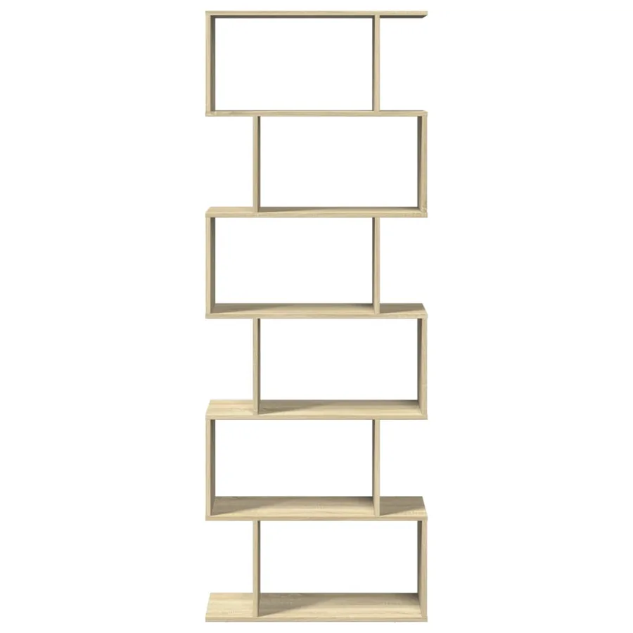 Étagère séparatrice de pièce 6 niveaux chêne sonoma 70x24x193cm - 5