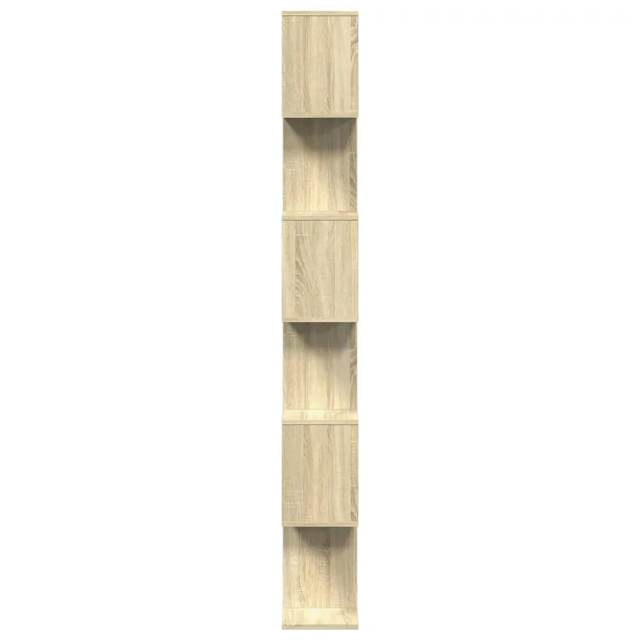 Étagère séparatrice de pièce 6 niveaux chêne sonoma 70x24x193cm - 7