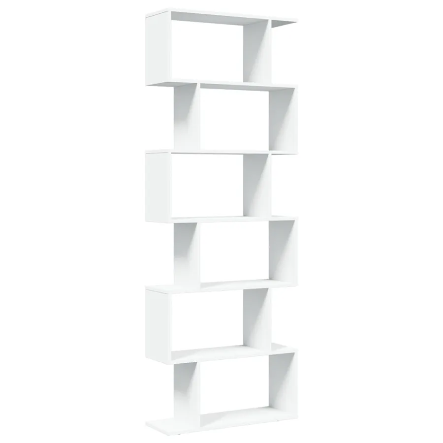 Étagère séparatrice de pièce à 6 niveaux blanc 70x24x193 cm - 2