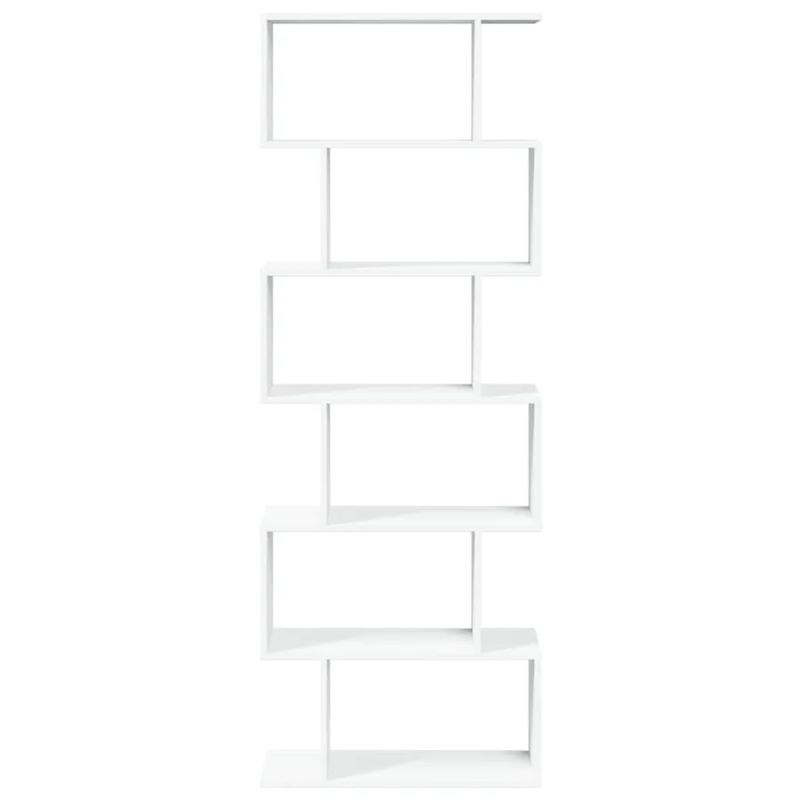 Étagère séparatrice de pièce à 6 niveaux blanc 70x24x193 cm - 5