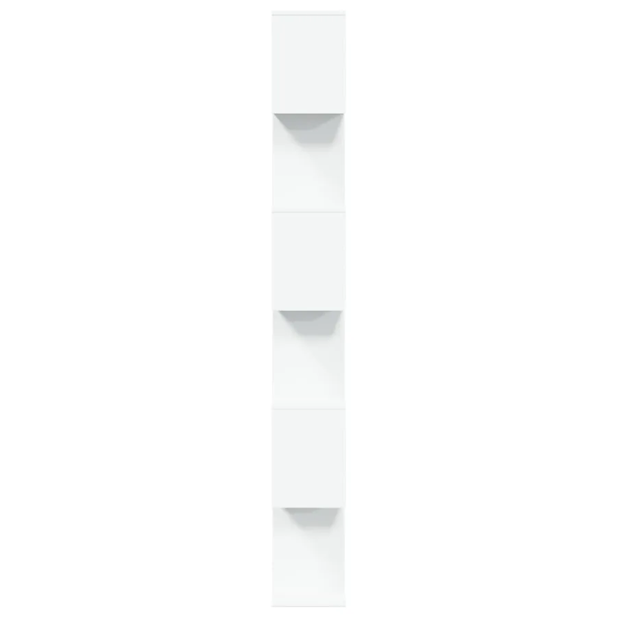 Étagère séparatrice de pièce à 6 niveaux blanc 70x24x193 cm - 7