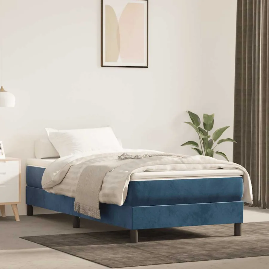 Matelas à ressorts ensachés 100 x 220 cm Bleu foncé