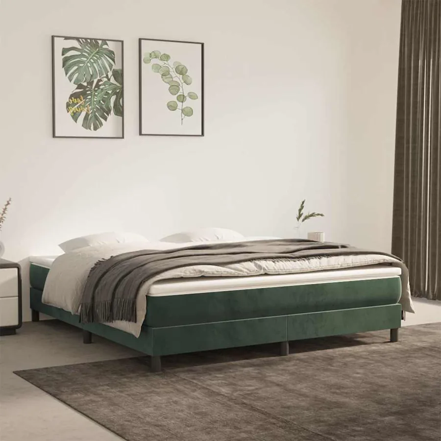 Matelas à ressorts ensachés 160 x 220 cm Vert foncé