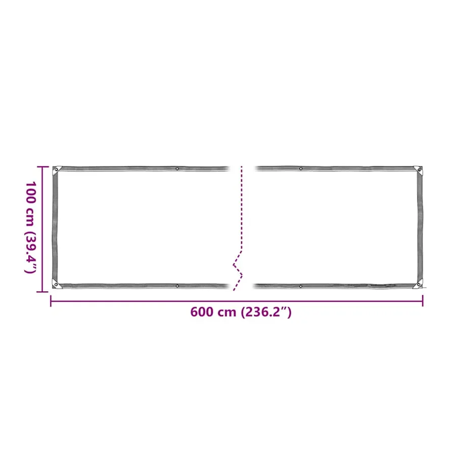 Housse de protection plantes avec œillets 1x6 m polyéthylène - 10