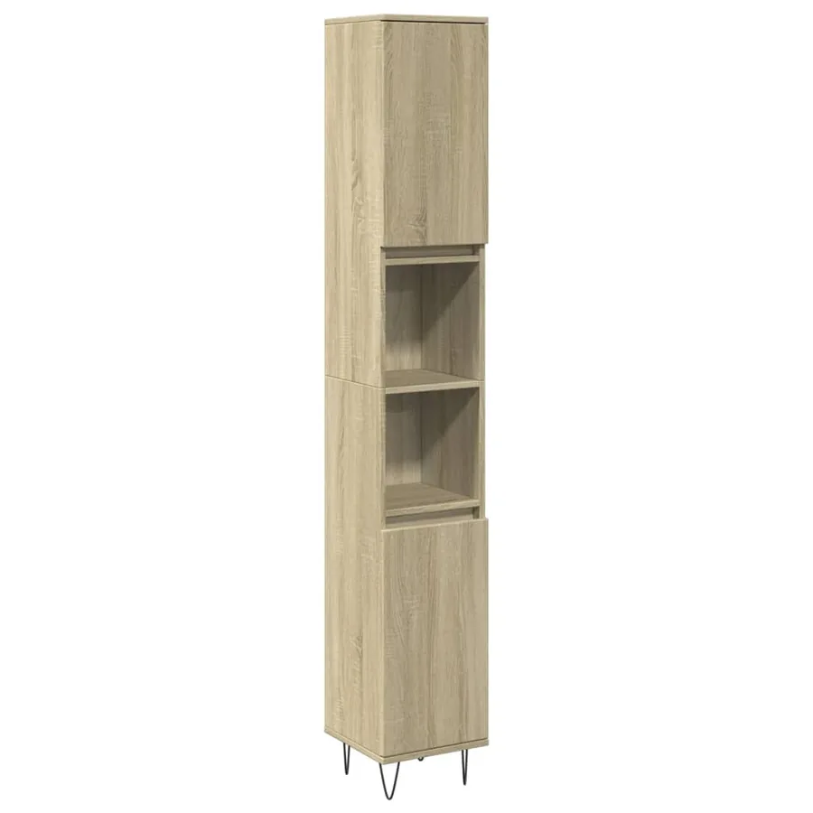 Ensemble de meubles de salle de bain 3 pcs chêne sonoma - 4