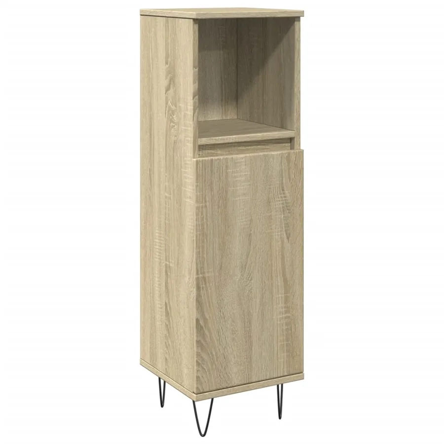Ensemble de meubles de salle de bain 3 pcs chêne sonoma - 6