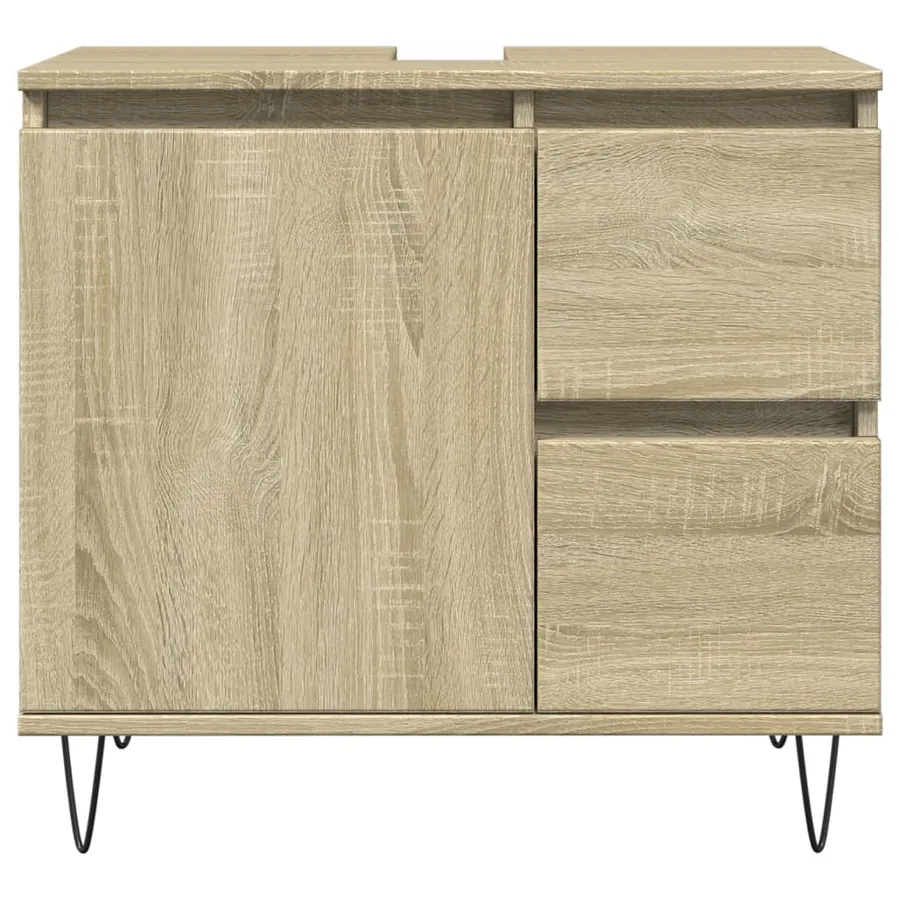 Ensemble de meubles de salle de bain 3 pcs chêne sonoma - 9