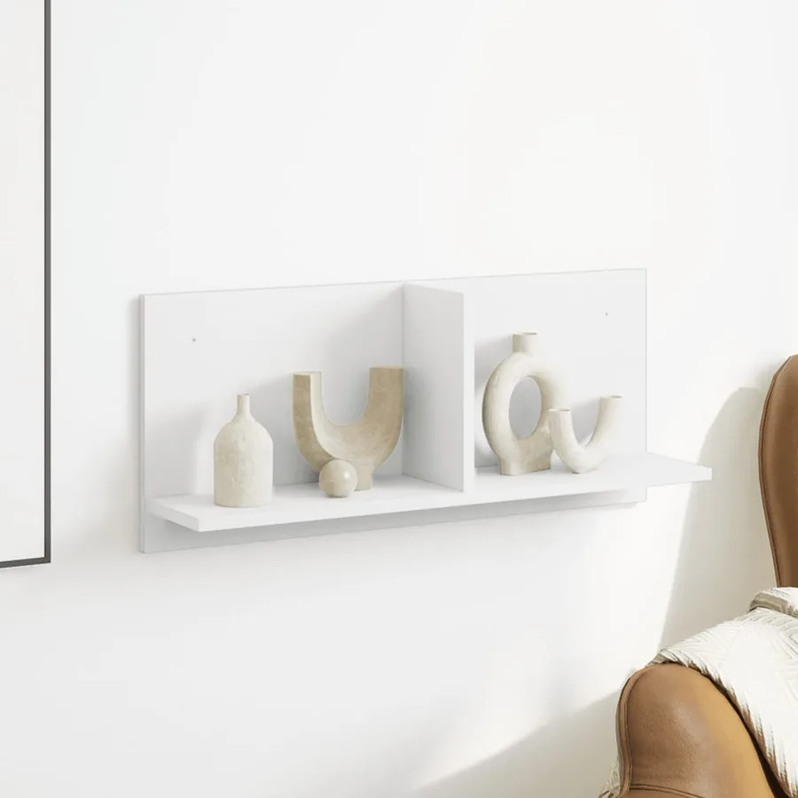 Armoire murale 70x16,5x30 cm blanc bois d'ingénierie - 3