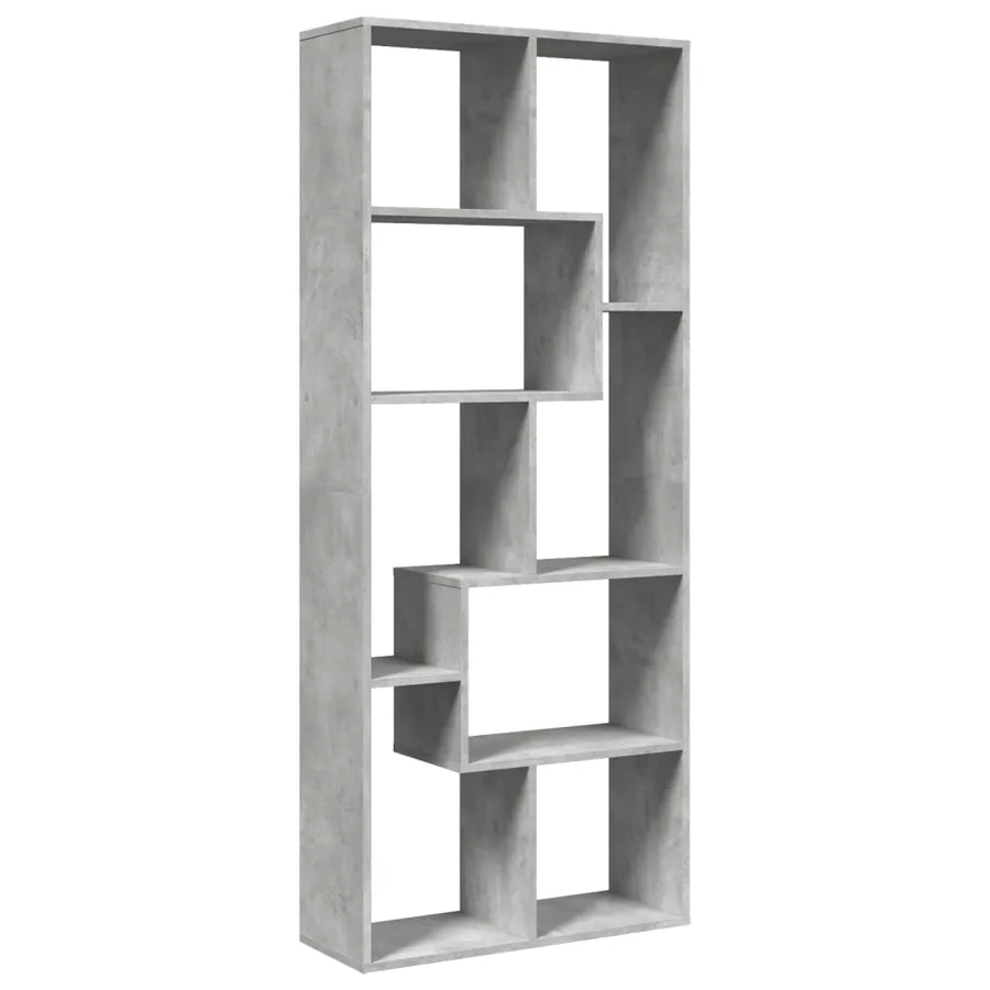 Étagère séparatrice de pièce gris béton 67x25x161,5 cm - 2