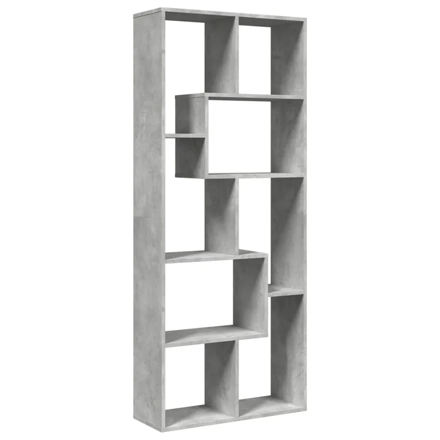 Étagère séparatrice de pièce gris béton 67x25x161,5 cm - 7