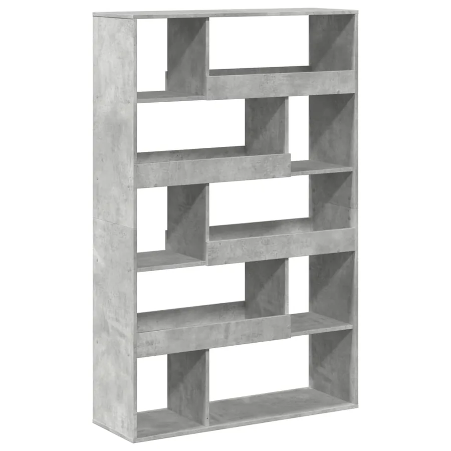 Bibliothèque gris béton 100x33x156,5 cm bois d'ingénierie - 2
