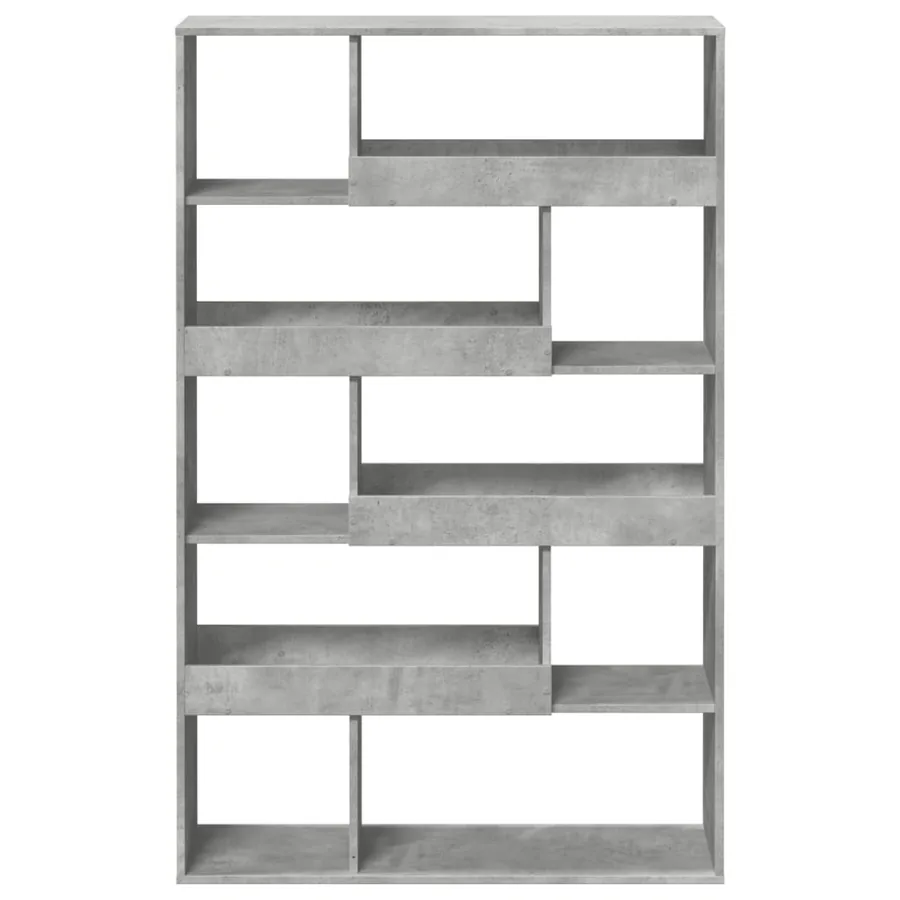 Bibliothèque gris béton 100x33x156,5 cm bois d'ingénierie - 4