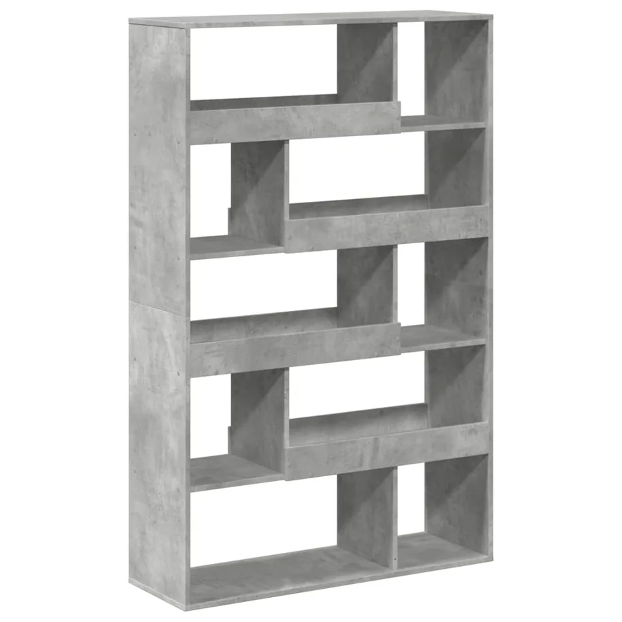 Bibliothèque gris béton 100x33x156,5 cm bois d'ingénierie - 6
