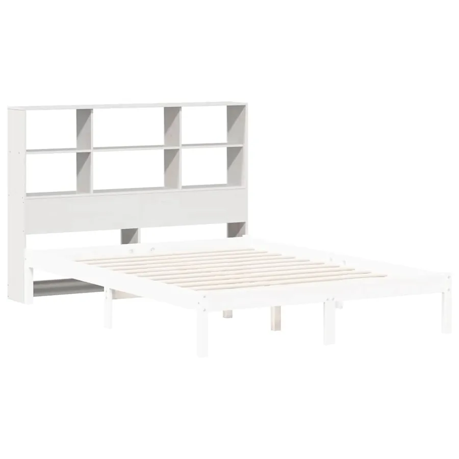Tête de lit avec rangement blanc 160 cm bois massif de pin - 7