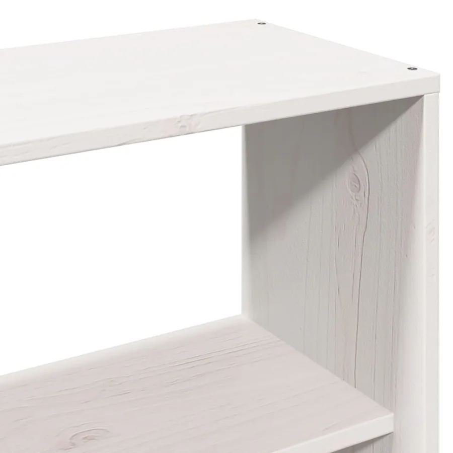 Cadre de lit sans matelas blanc 140x190 cm bois de pin massif - 10