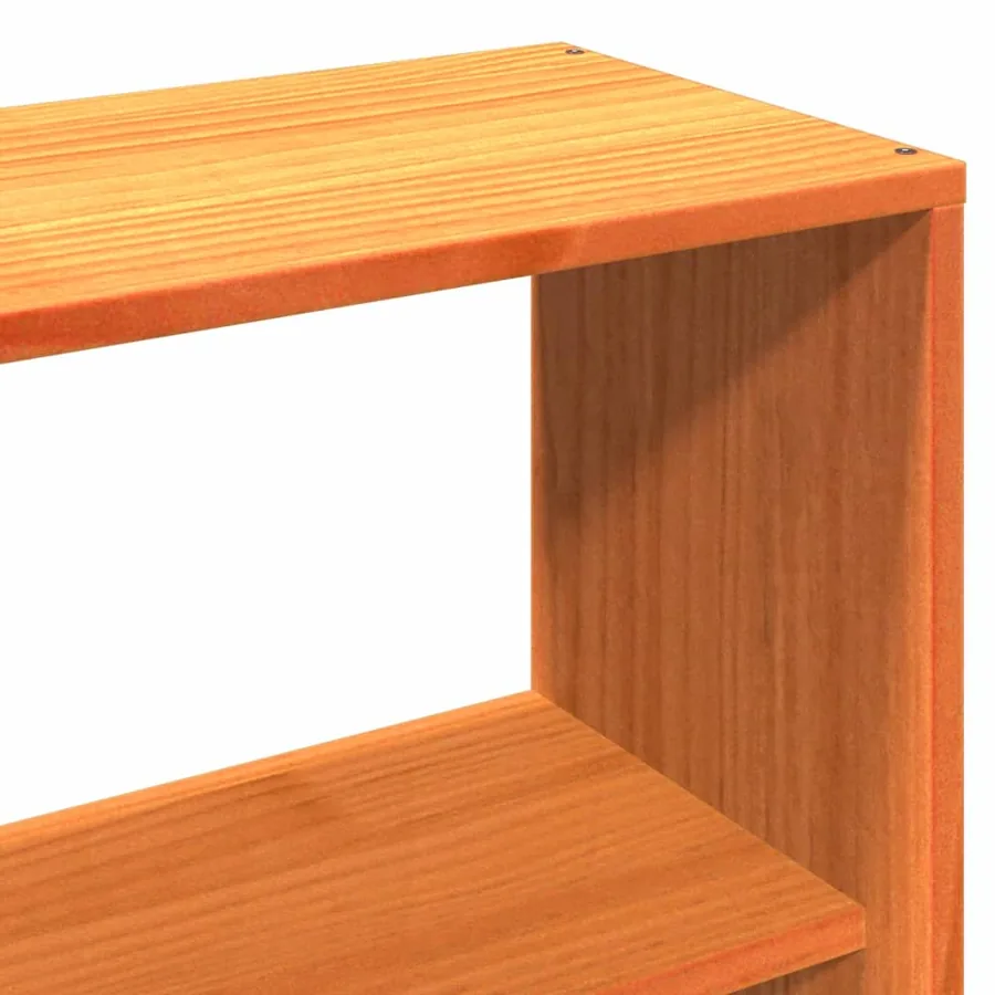 Tête de lit avec rangement cire marron 140cm bois massif de pin - 8