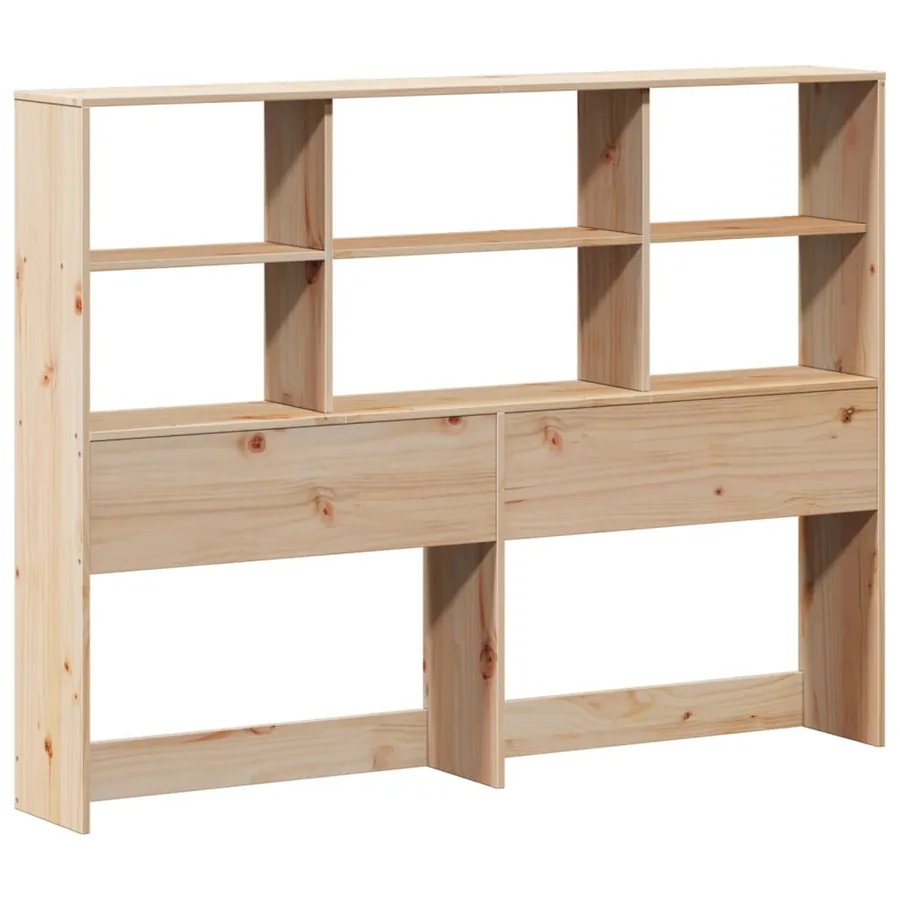 Tête de lit avec rangement 140 cm bois massif de pin - 3