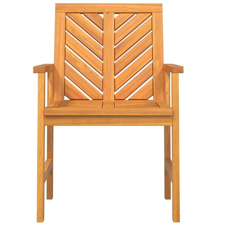 Chaise de salle à manger 8 pcs Naturel Bois d'Acacia Massif - 5