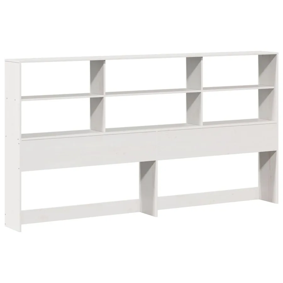 Cadre de lit sans matelas blanc 180x200 cm bois massif de pin - 6