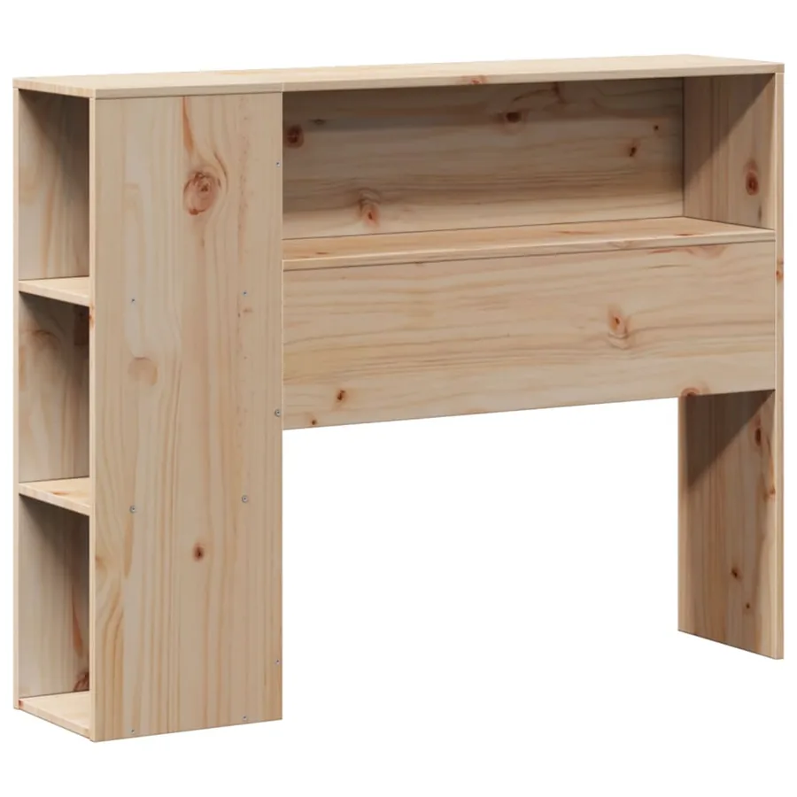 Lit bibliothèque sans matelas 90x190 cm bois massif - 6