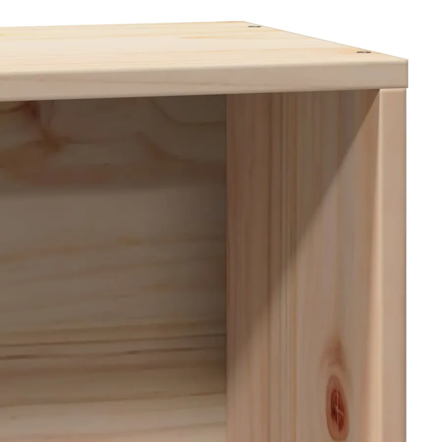 Lit bibliothèque sans matelas 90x190 cm bois de pin massif - 10