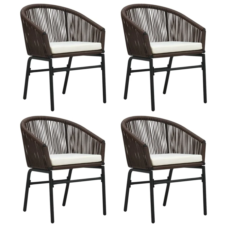 Ensemble à manger de jardin 5 pcs Marron - 3
