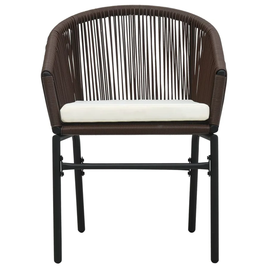 Ensemble à manger de jardin 5 pcs Marron - 5