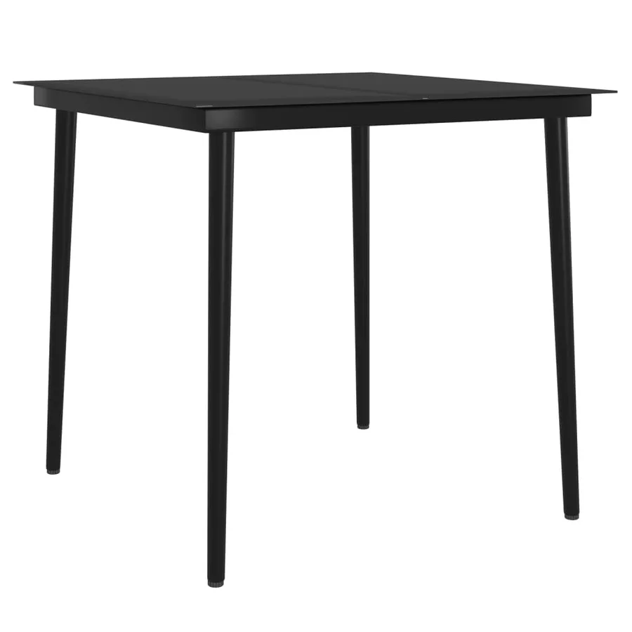 Ensemble à manger de jardin avec coussins 3 pcs Beige et noir - 5