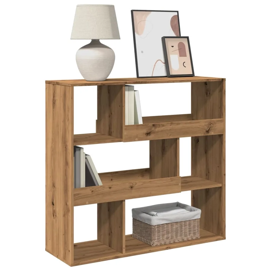 Bibliothèque/Séparateur de pièce chêne artisanal 100x33x94,5 cm - 7
