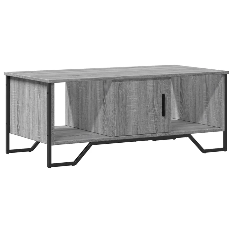 Table basse sonoma gris 100x51x40 cm bois d'ingénierie - 2