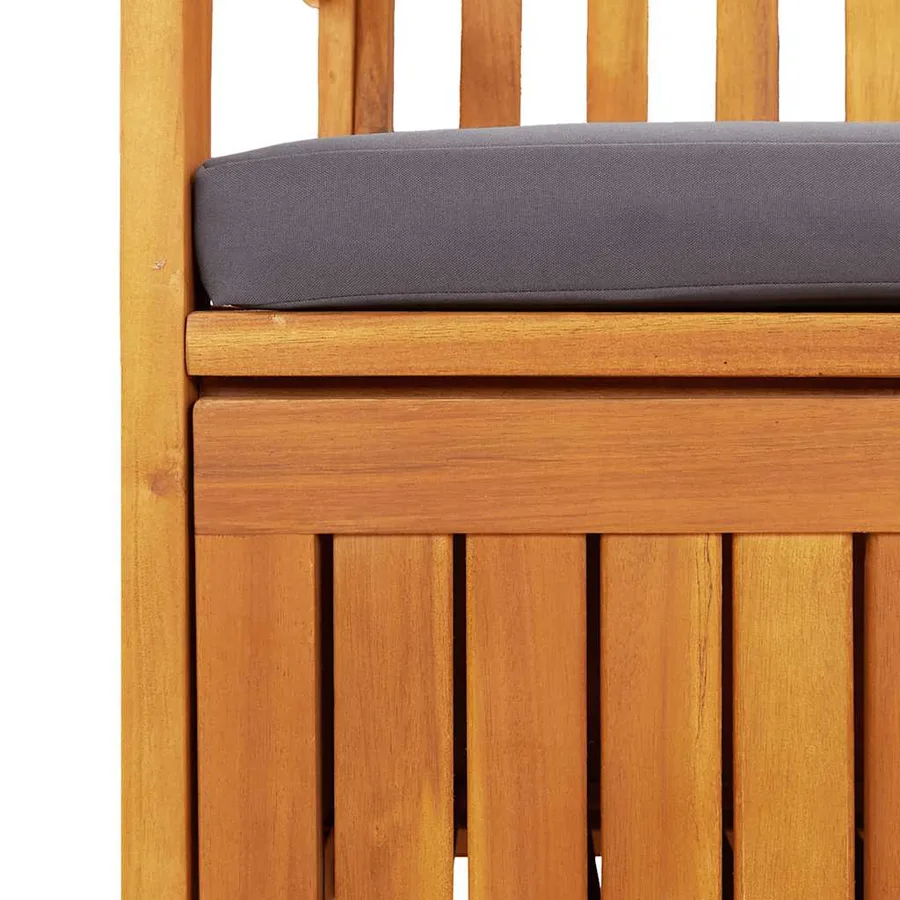 Banc de rangement de jardin 120 cm Bois d'acacia solide - 10