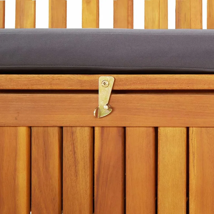 Banc de rangement de jardin 120 cm Bois d'acacia solide - 11