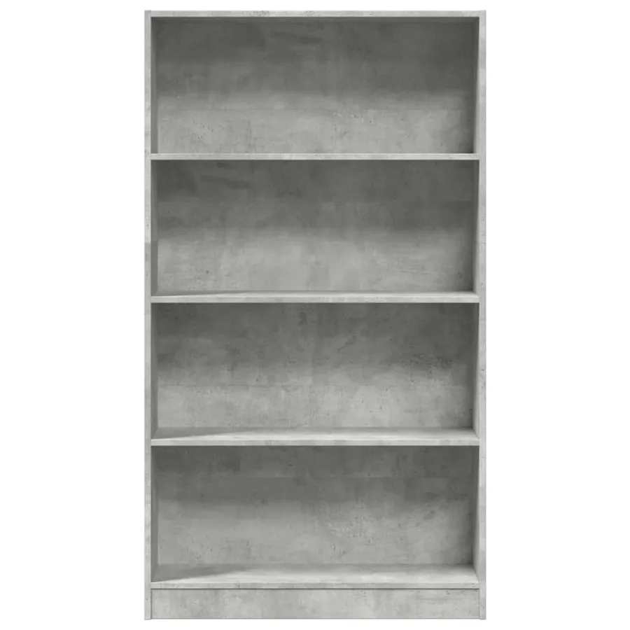 Bibliothèque gris béton 80x24x143 cm bois d'ingénierie - 4