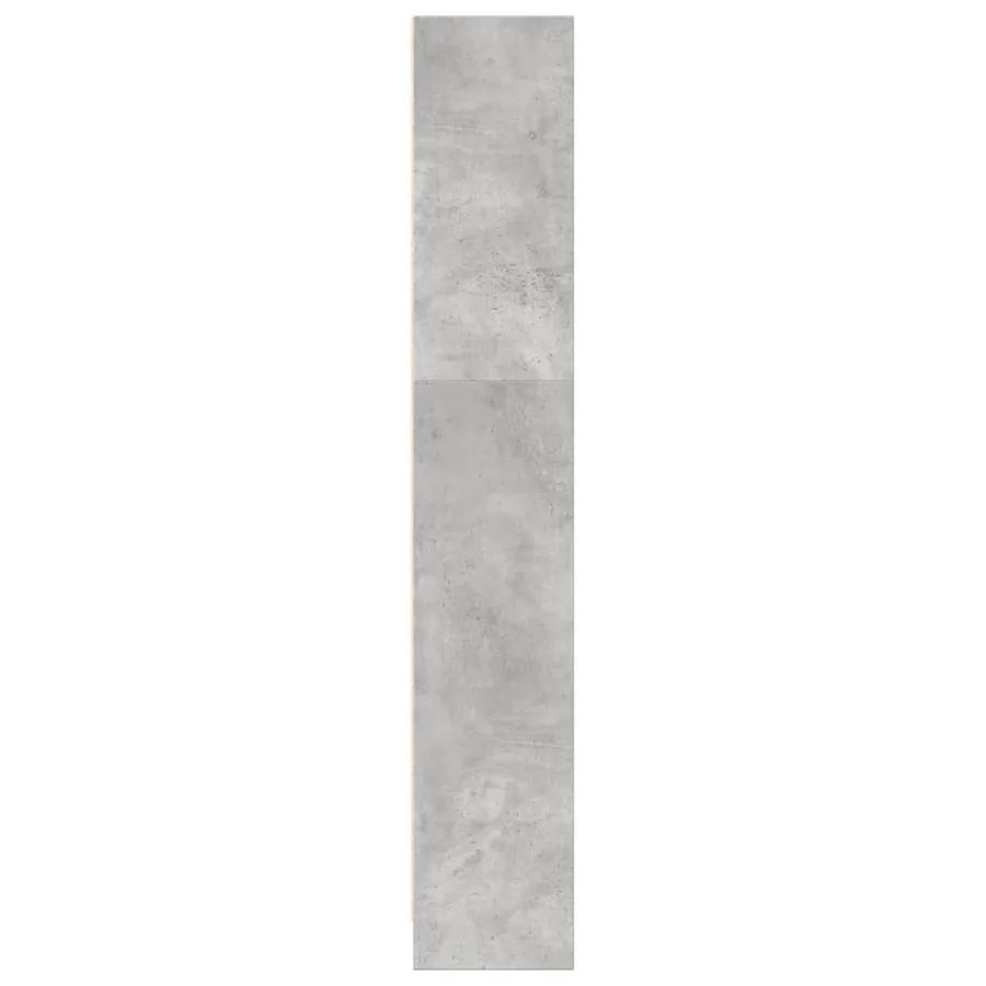 Bibliothèque gris béton 80x24x143 cm bois d'ingénierie - 6