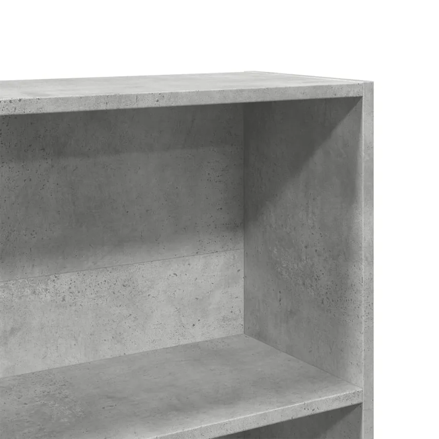 Bibliothèque gris béton 80x24x143 cm bois d'ingénierie - 7