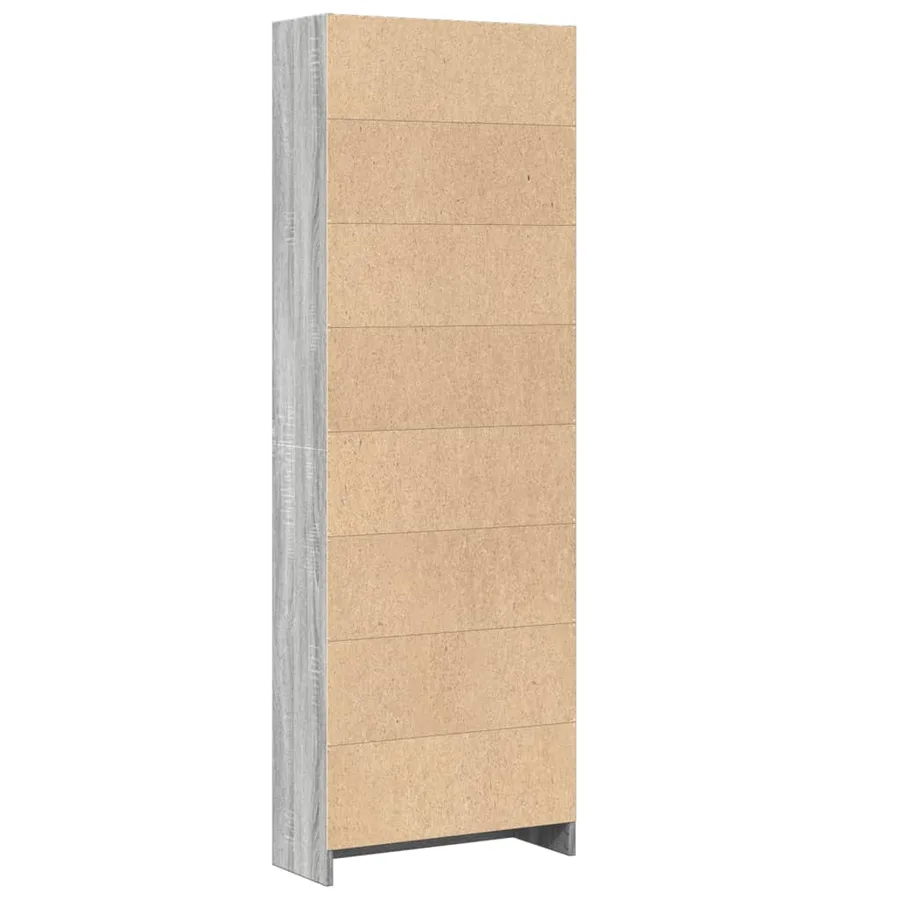 Bibliothèque sonoma gris 60x24x176 cm bois d'ingénierie - 5