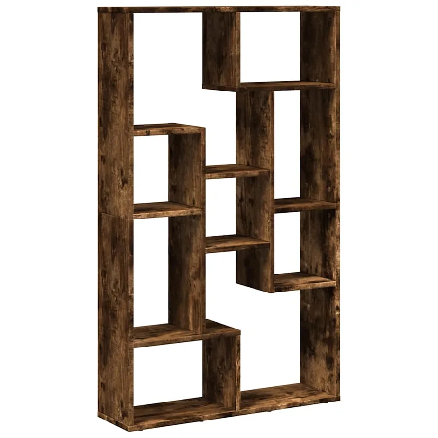 Bibliothèque chêne fumé 72x20x120,5 cm bois d'ingénierie - 2
