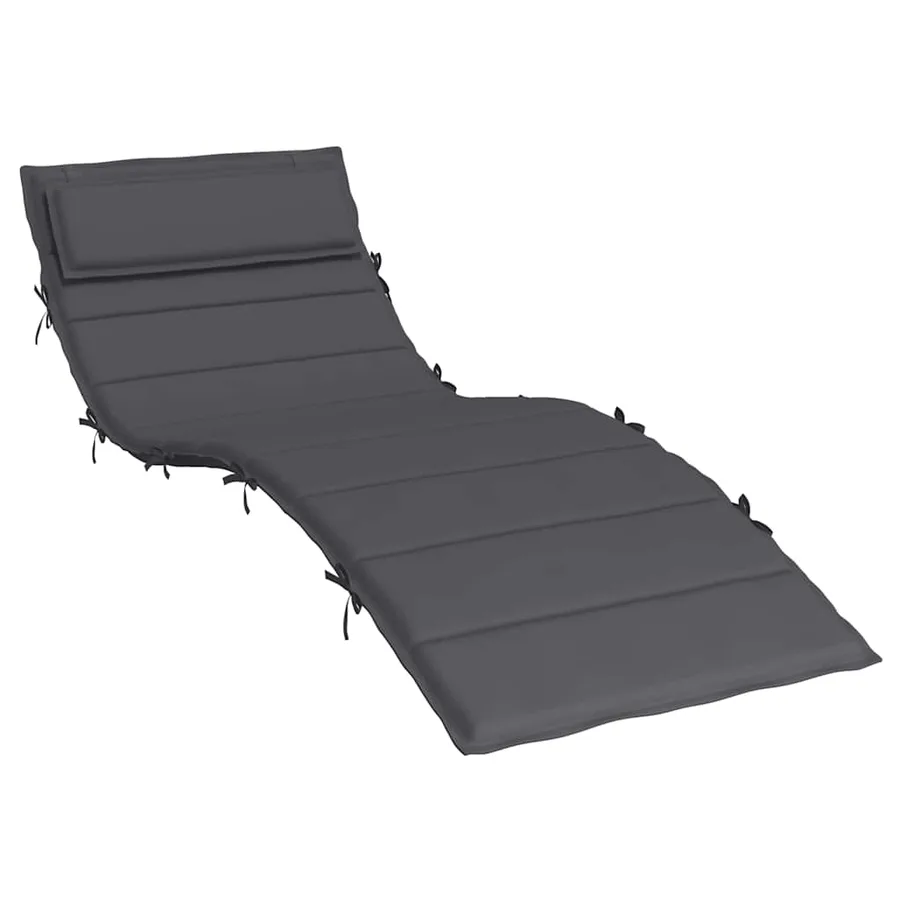 Coussin de chaise longue anthracite 180x60x4 cm tissu oxford - 2