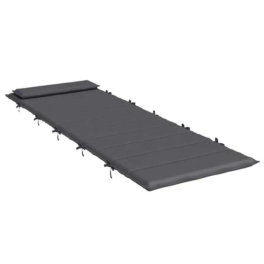 Coussin de chaise longue anthracite 180x60x4 cm tissu oxford - 4