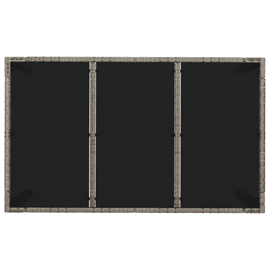 Ensemble à manger jardin et coussins 7 pcs gris rotin - 11